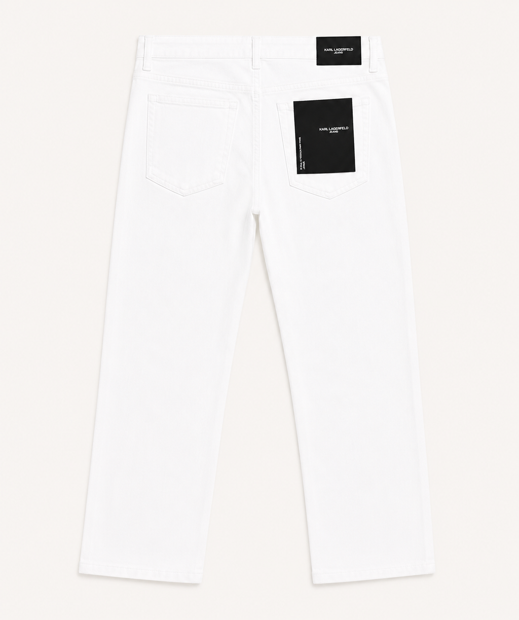 Karl Lagerfeld White Straight Pants