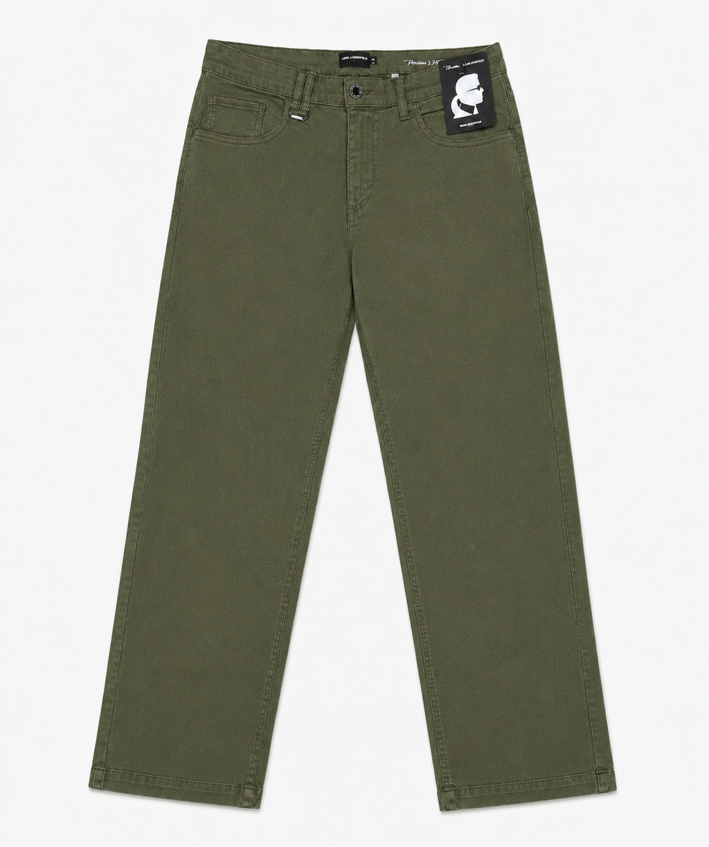 Karl Lagerfeld Green Straight Pants